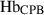 Mathematical equation: $ {\mathrm{Hb}}_{\mathrm{CPB}}$