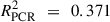 Mathematical equation: $ {R}_{\mathrm{PCR}}^2\enspace =\enspace 0.371$